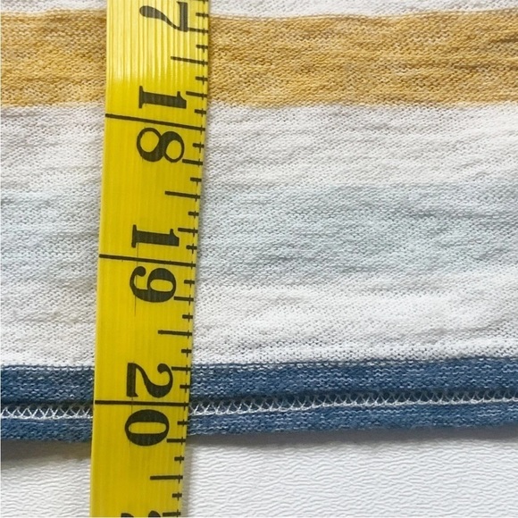Madewell Skyline Stripe V-Neck Tee Shirt Size XXSmall Short Sleeve - Picture 5 of 6